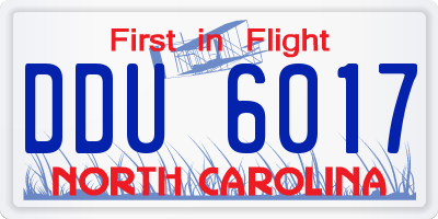 NC license plate DDU6017