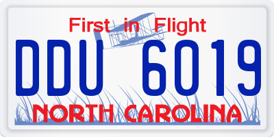 NC license plate DDU6019