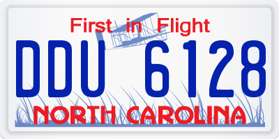 NC license plate DDU6128
