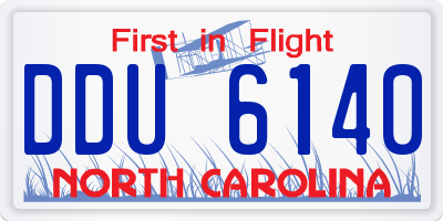 NC license plate DDU6140