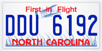 NC license plate DDU6192