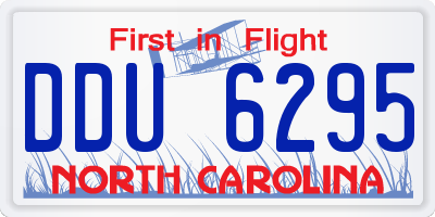 NC license plate DDU6295