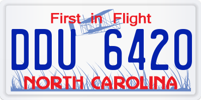 NC license plate DDU6420