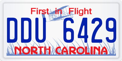 NC license plate DDU6429