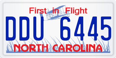 NC license plate DDU6445