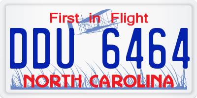 NC license plate DDU6464
