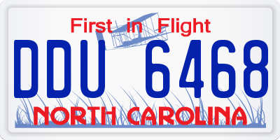 NC license plate DDU6468