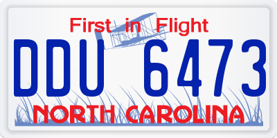 NC license plate DDU6473