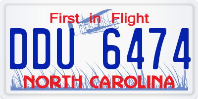 NC license plate DDU6474