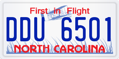 NC license plate DDU6501