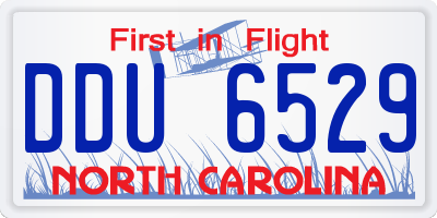 NC license plate DDU6529