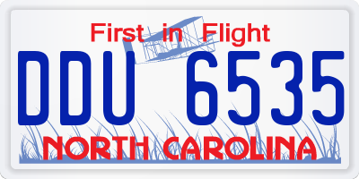 NC license plate DDU6535