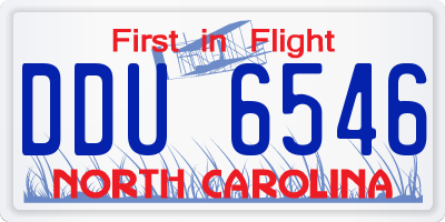 NC license plate DDU6546