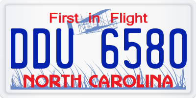 NC license plate DDU6580
