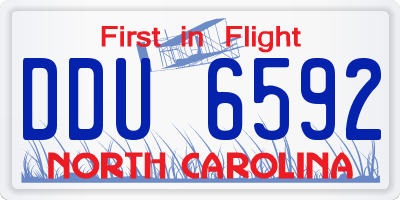 NC license plate DDU6592