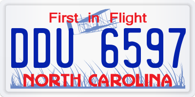 NC license plate DDU6597