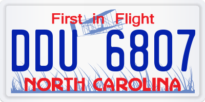 NC license plate DDU6807