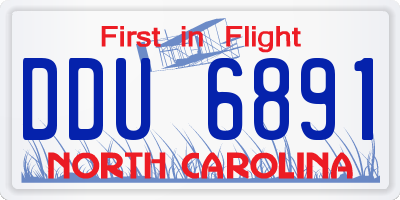 NC license plate DDU6891