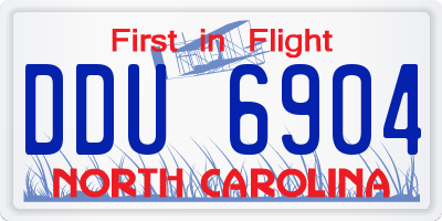 NC license plate DDU6904