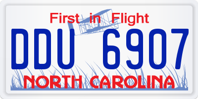 NC license plate DDU6907