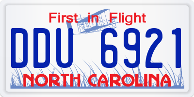 NC license plate DDU6921