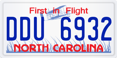 NC license plate DDU6932