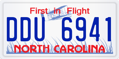 NC license plate DDU6941