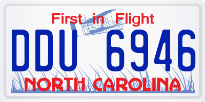 NC license plate DDU6946