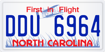 NC license plate DDU6964