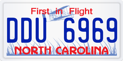 NC license plate DDU6969
