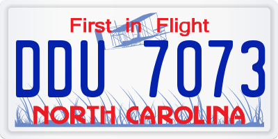 NC license plate DDU7073