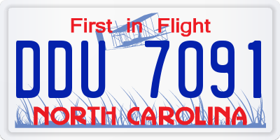 NC license plate DDU7091