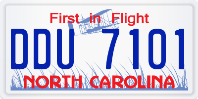 NC license plate DDU7101