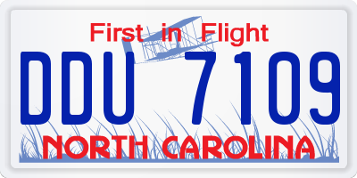 NC license plate DDU7109