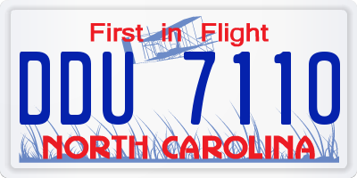 NC license plate DDU7110
