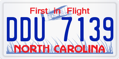 NC license plate DDU7139