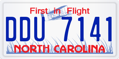 NC license plate DDU7141