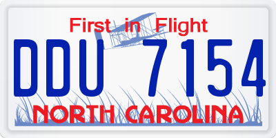 NC license plate DDU7154