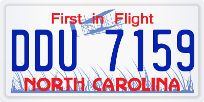 NC license plate DDU7159