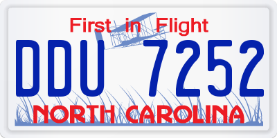 NC license plate DDU7252