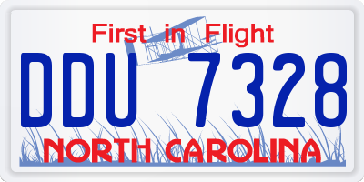 NC license plate DDU7328