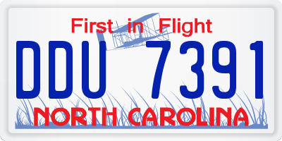 NC license plate DDU7391