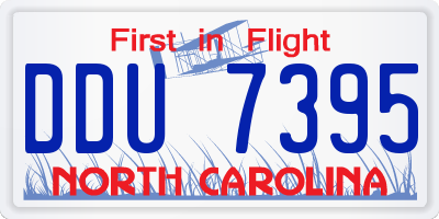 NC license plate DDU7395