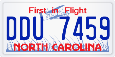 NC license plate DDU7459