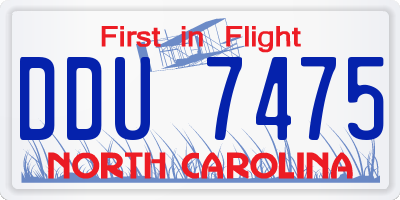NC license plate DDU7475