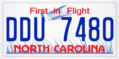 NC license plate DDU7480