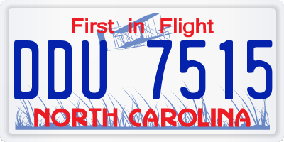 NC license plate DDU7515