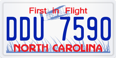 NC license plate DDU7590
