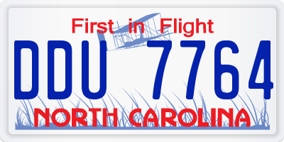 NC license plate DDU7764