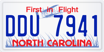 NC license plate DDU7941